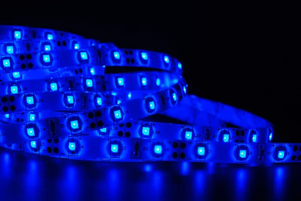 Modré led strip — Stock fotografie