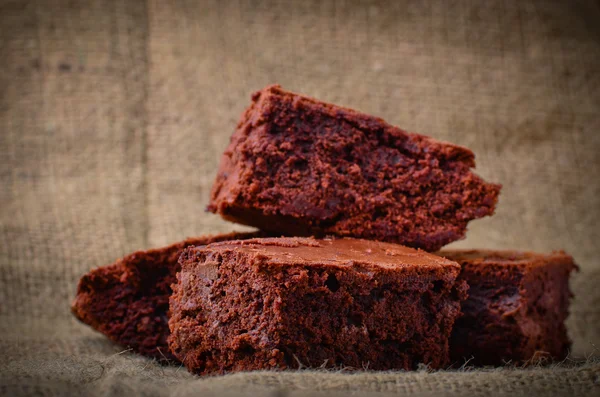 Brownies de chocolate hechos en casa — Foto de Stock