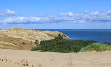 Yazın Curonian Spit Ulusal Parkı 'nın kuzeydeki Curonian Spit, Curonian Spit, Litvanya ve Avrupa' daki izleri