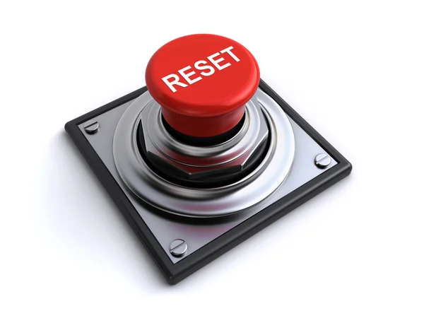 Botão de reset 3d — Fotografia de Stock