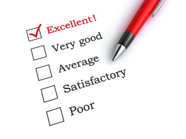 Kalem ile değerlendirme formu