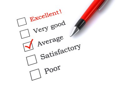 Kalem ile değerlendirme formu