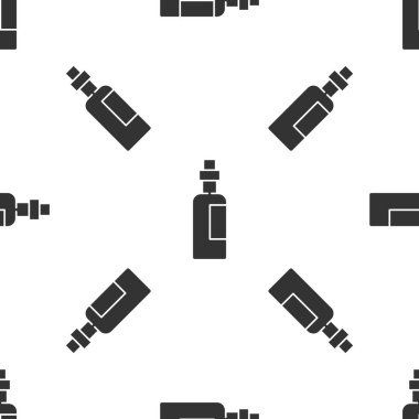 Gri zeytin yağı ikonu şişesi beyaz arka planda izole edilmiş pürüzsüz desen. Zeytinyağı ikonlu sürahi. Vektör.