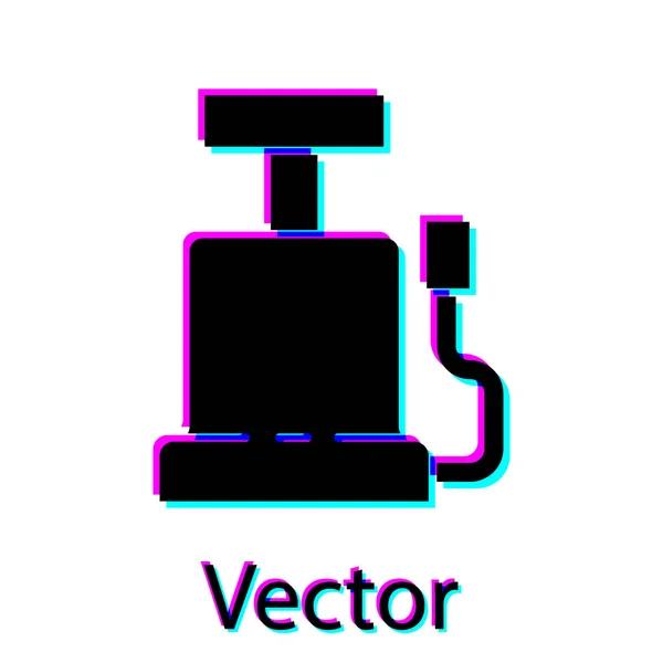 Піктограма Повітряного Насоса Black Car Ізольована Білому Тлі Векторні — стоковий вектор