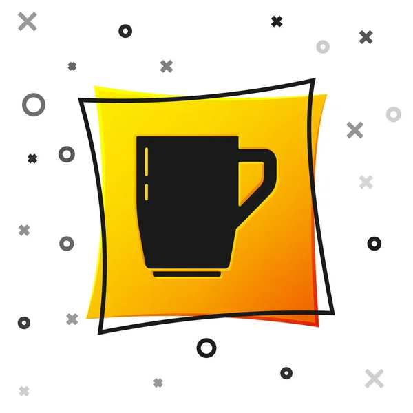 Schwarze Kaffeetasse Symbol Isoliert Auf Weißem Hintergrund Teetasse Vorhanden Heißes — Stockvektor