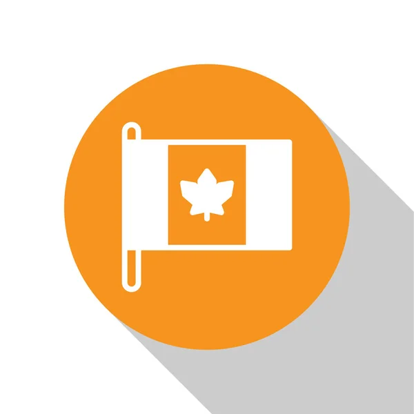Λευκή Σημαία Του Καναδά Εικονίδιο Απομονώνονται Λευκό Φόντο Σημαία Της — Διανυσματικό Αρχείο