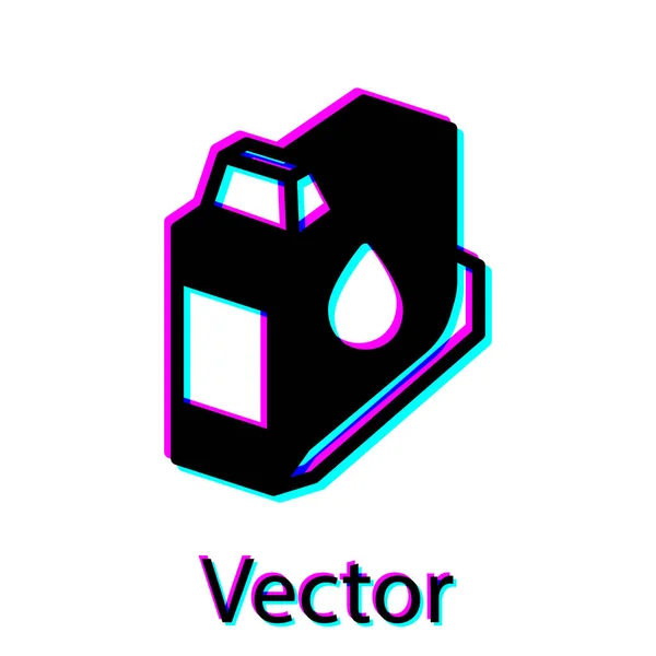 Icono Cartucho Tinta Impresora Negra Aislado Sobre Fondo Blanco Vector — Vector de stock