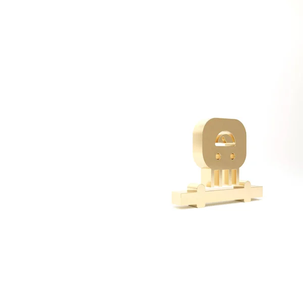 Ikona Systemu Czujników Gold Smart Białym Tle Internet Rzeczy Koncepcja — Zdjęcie stockowe