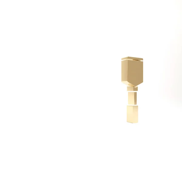 Gold Spatula Icon Isolated White Background Kitchen Spatula Icon Bbq — Stock Photo, Image