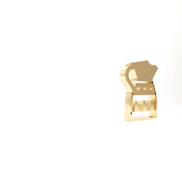 Gold Sangria Кувшин Значок Изолирован Белом Фоне Традиционный Испанский Напиток — стоковое фото