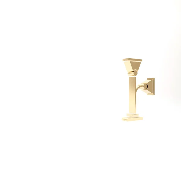 Gold Floor Lamp Icon Isolated White Background Illustration Render — Stock Photo, Image