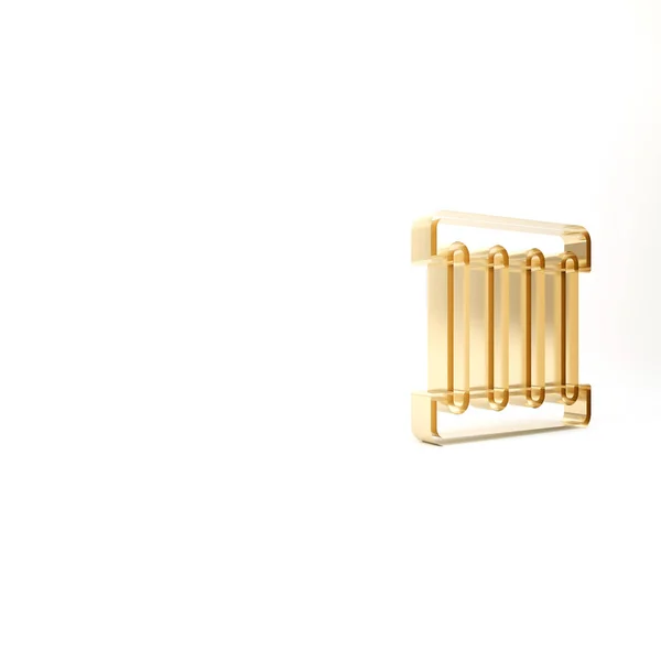 Ікона Золота Язниця Ізольована Білому Тлі Рендеринг — стокове фото
