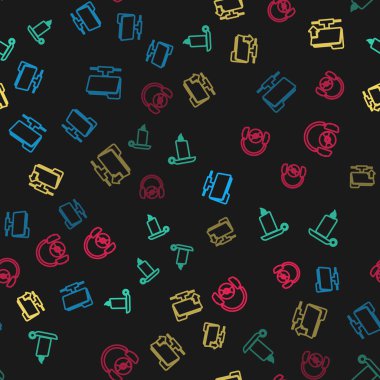 FTP dizinini ayarlayın, mumu şamdanda yakma, indirme ve kulaklık CD 'si veya DVD' sini pürüzsüz desen üzerine indirin. Vektör.