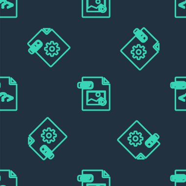 GIF dosya belgesini, DLL ve PHP 'yi pürüzsüz desen üzerine ayarla. Vektör.