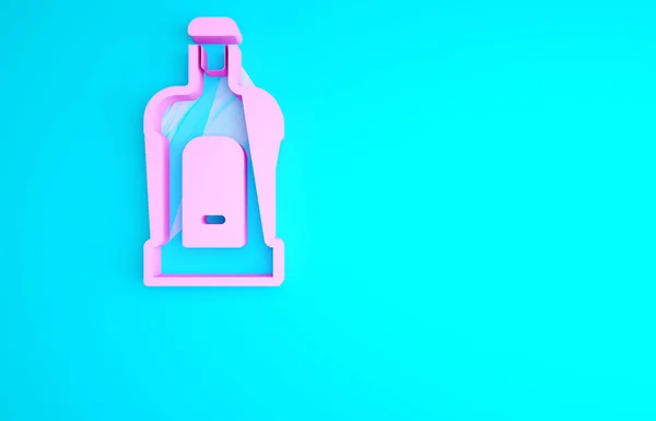 Рожева Ікона Orujo Ізольована Синьому Тлі Концепція Мінімалізму Рендеринг — стокове фото