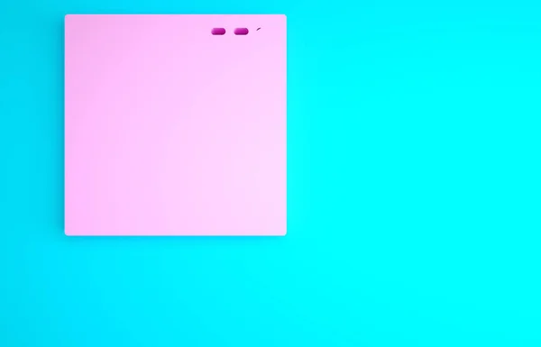 ピンクオシロスコープ測定信号波アイコンを青の背景に分離 最小限の概念 3Dイラスト3Dレンダリング — ストック写真