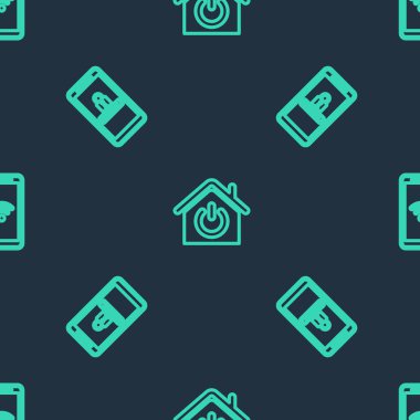 Akıllı ev, cep telefonu, şifre koruması ve kablosuz kablosuz ağ bağlantısı ayarlayın. Vektör.