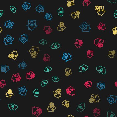 Akıllı ev ayarları, nem ve ev sıcaklığını pürüzsüz şekilde ayarlayın. Vektör.