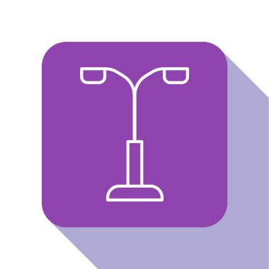 Mavi ve kırmızı sokak ışık sistemi simgesi beyaz arka planda izole edilmiş. Vektör.