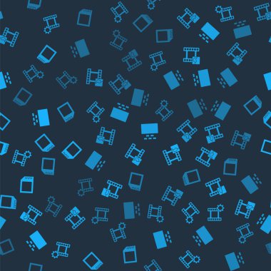 Play Video 'yu, koltuklu sinema salonunu ve SD kartını kusursuz bir şablona ayarla. Vektör.