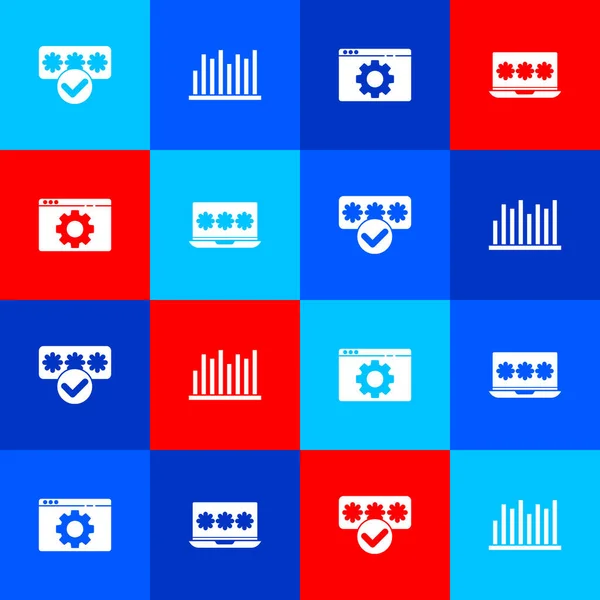 Установите Защиту Паролем Инфографику Pie Chart Настройки Браузера Топ Иконкой — стоковый вектор