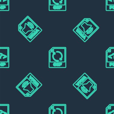 GIF dosya belgesini, WMA ve PHP 'yi pürüzsüz desen üzerine ayarla. Vektör.