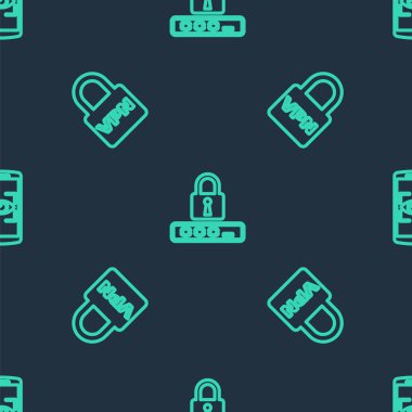 Hat Parola korumasını, VPN 'i ve Mobil' i kilitleyin ve göz taramasını sorunsuz bir şekilde yapın. Vektör.