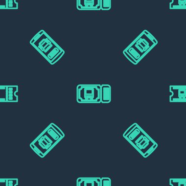 Otobüs biletini, çevrimiçi araba paylaşımını ve kusursuz bir şablona ayarlayın. Vektör.