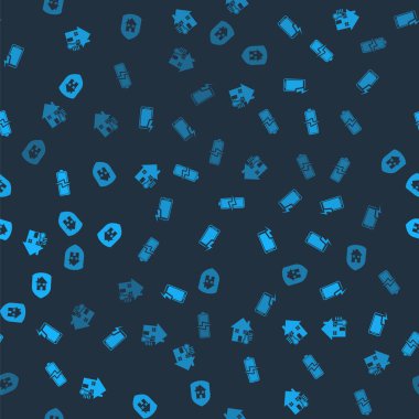 Ev sıcaklığını, mobil şarj bataryasını, bataryasını ayarlayın ve kusursuz bir şekilde korunuyor. Vektör.