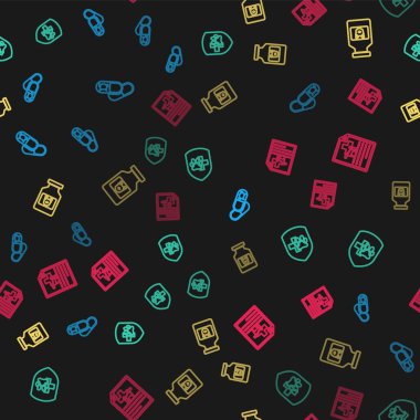 Kedi ve haplar, hayvan sağlığı sigortası, köpek ilacı şişesi ve kedi ya da köpek için kusursuz bir sertifika. Vektör.