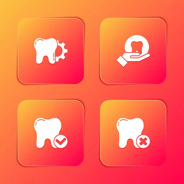 Diş Tedavisi Prosedürü Beyazlatma Konsepti Taşıyıcı Simgesi Vektör — Stok Vektör