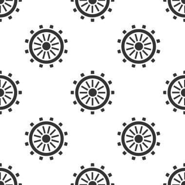 Gri Gemi direksiyon ikonu beyaz arka planda izole edilmiş pürüzsüz desen. Vektör.