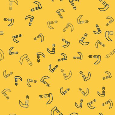 Mavi çizgi duş başlığında su damlaları akan ikon sarı arka planda izole edilmiş pürüzsüz desen. Vektör.