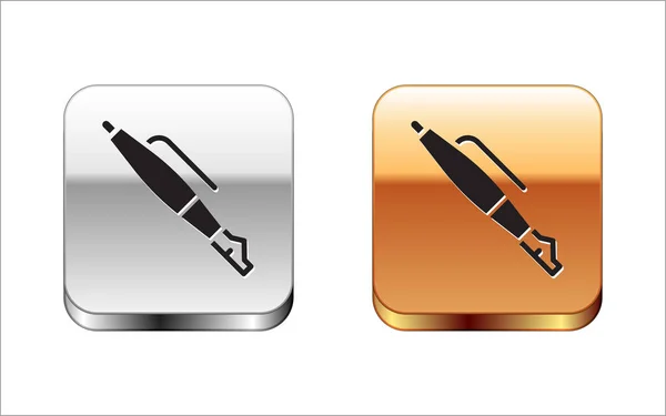 Black Fountain Pen Nib Icon Isolated White Background Pen Tool — Stock Vector