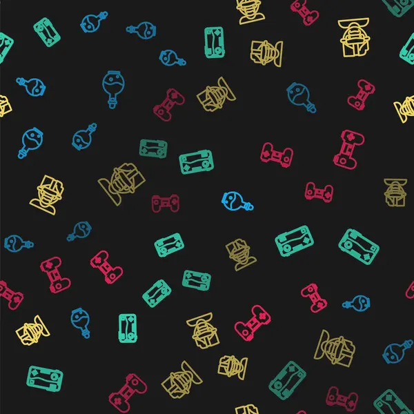 Sihirli iksir, mobil ve oyunda oynayan, sanal gerçeklik gözlüğü ve Gamepad 'le kusursuz desenli bir çizgi çiz. Vektör.