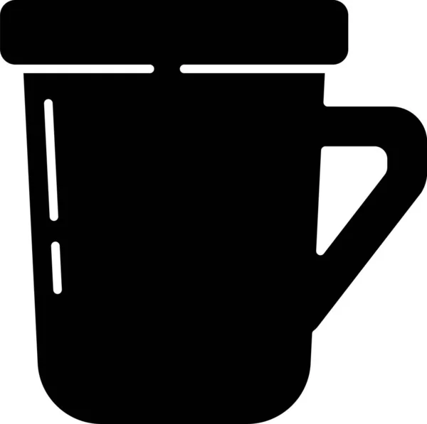 Ікона Чорної Кави Ізольована Білому Тлі Чай Гаряча Кава Вектор — стоковий вектор