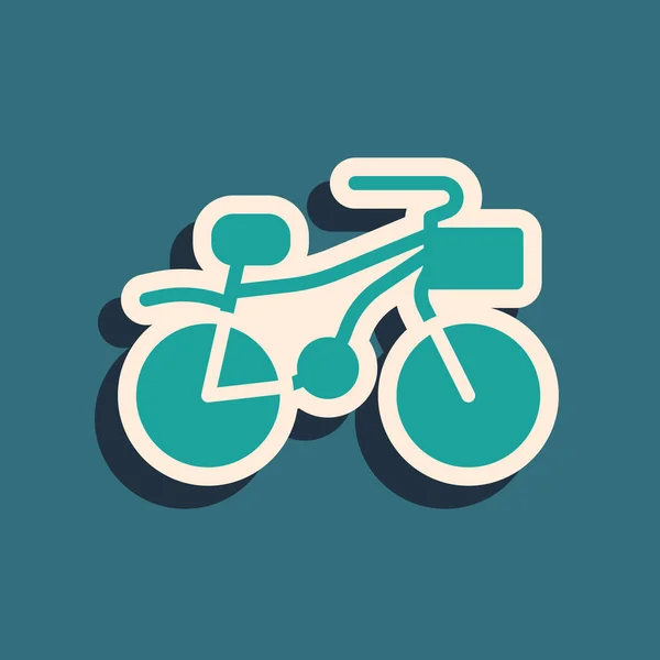 Icono Bicicleta Verde Aislado Sobre Fondo Verde Carrera Bicicletas Deporte — Vector de stock