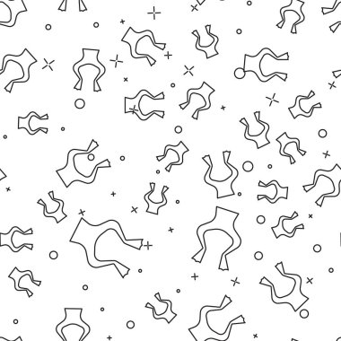 Siyah çizgi kurbağa bacağı simgesi beyaz arkaplanda izole edilmiş kusursuz desen. Vektör.