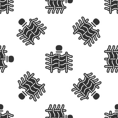 Eski kil kavanozları ikonu beyaz arka planda izole edilmiş ince çubuklardan oluşan gri bir çit. Vektör.