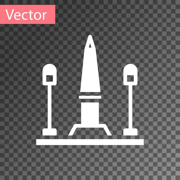 White Place Concorde Parigi Icona Della Francia Isolata Sfondo Trasparente — Vettoriale Stock