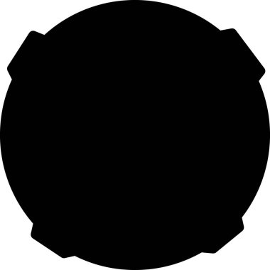 Siyah Ay simgesi beyaz arkaplanda izole edildi. Vektör İllüstrasyonu.