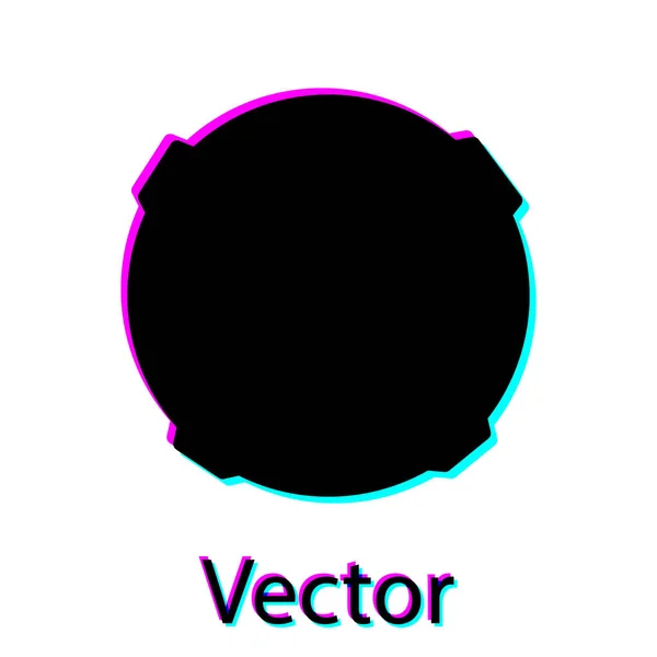 Black Moon Ikone Isoliert Auf Weißem Hintergrund Vektorillustration — Stockvektor
