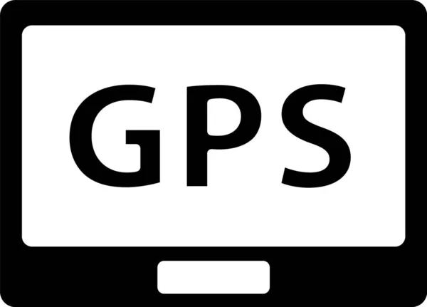 Συσκευή Black Gps Εικονίδιο Χάρτη Που Απομονώνεται Λευκό Φόντο Εικονογράφηση — Διανυσματικό Αρχείο