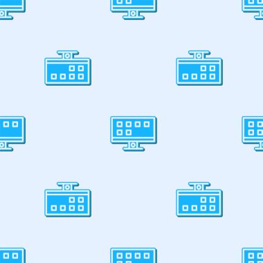 Siyah Akıllı TV simgesi beyaz arkaplanda izole edildi. Televizyon tabelası. Vektör.