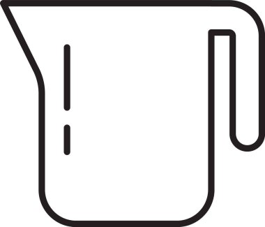 Siyah çizgi kahve demliği simgesi beyaz arkaplanda izole edilmiş. Vektör.