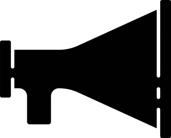 Черный Мегафон Значок Изолирован Белом Фоне Знак Оратора Вектор — стоковый вектор