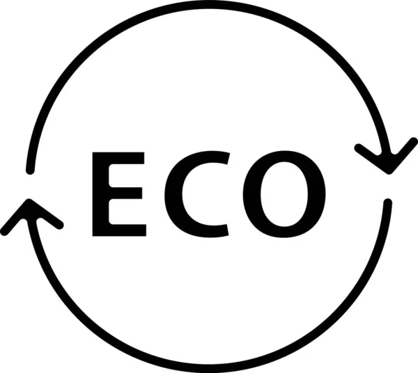 Banner Preto Etiqueta Etiqueta Logotipo Para Eco Verde Ícone Comida —  Vetores de Stock