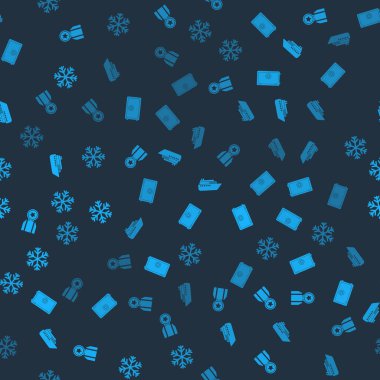 Madalyayı yıldız, güvenli, gemi ve kar tanesiyle kusursuz bir şekilde ayarlayın. Vektör.