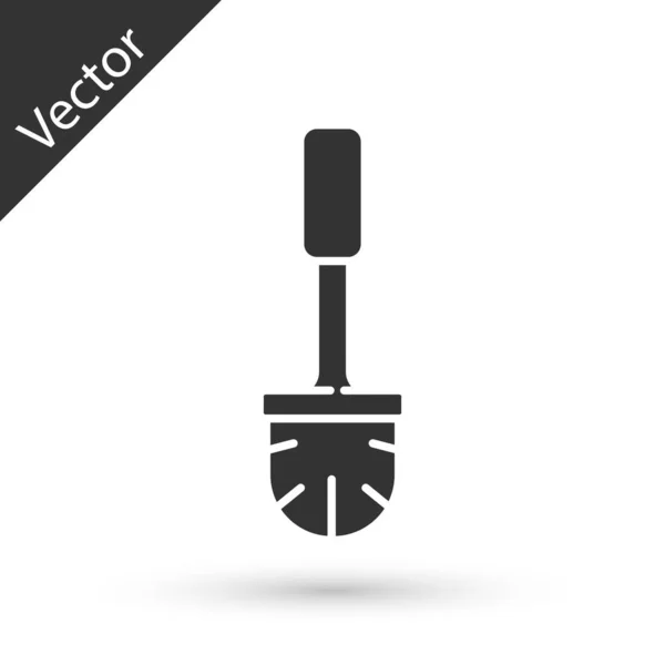 Icono Cepillo Baño Gris Aislado Sobre Fondo Blanco Ilustración Vectorial — Vector de stock