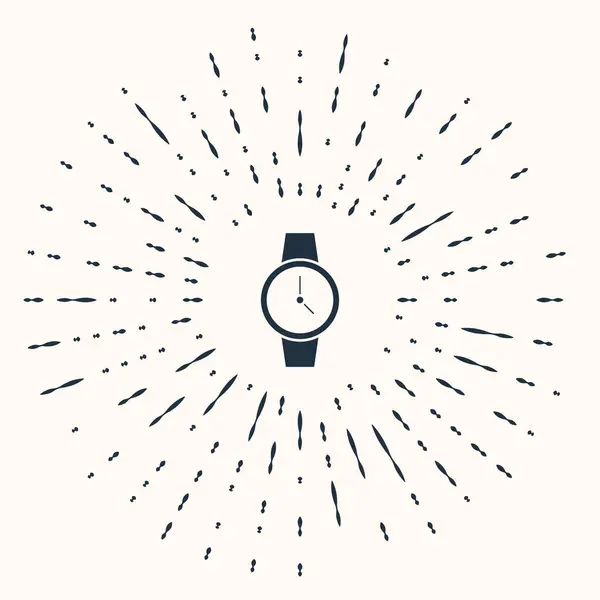 Graues Armbanduhr Symbol Isoliert Auf Beigem Hintergrund Armbanduhr Symbol Abstrakte — Stockvektor